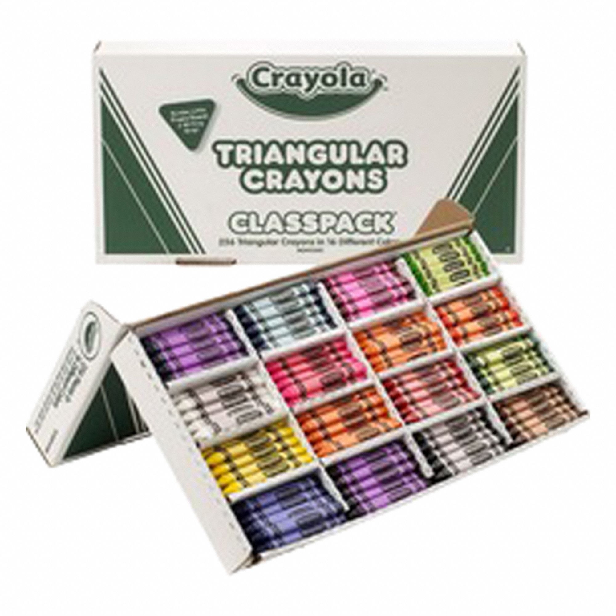 CRAYON, TRINGL, 256 BX, AST,  PK 2