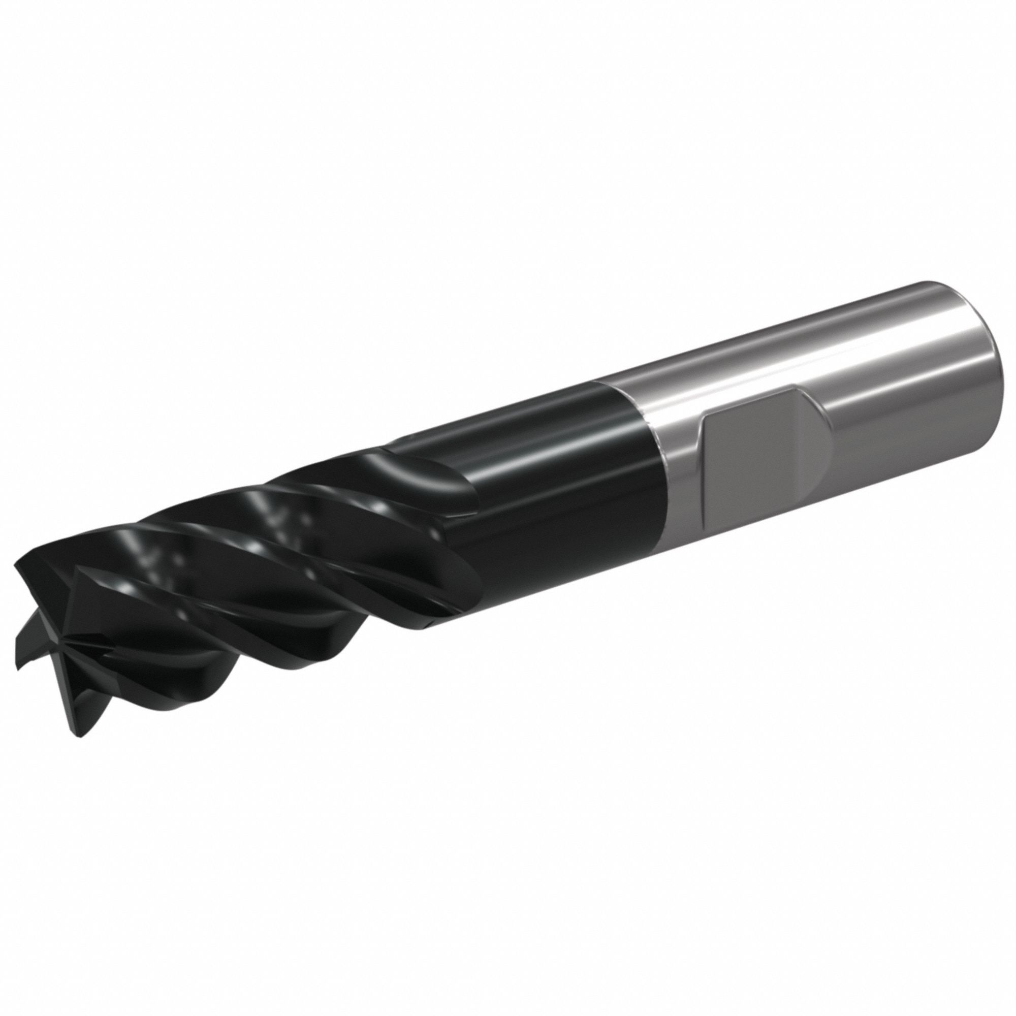 Corner Radius End Mill: Carbide, TiAlN Coated, 5 Flute, 1/2" Mill Dia, 1-1/4" LOC, 0.06" Rad
