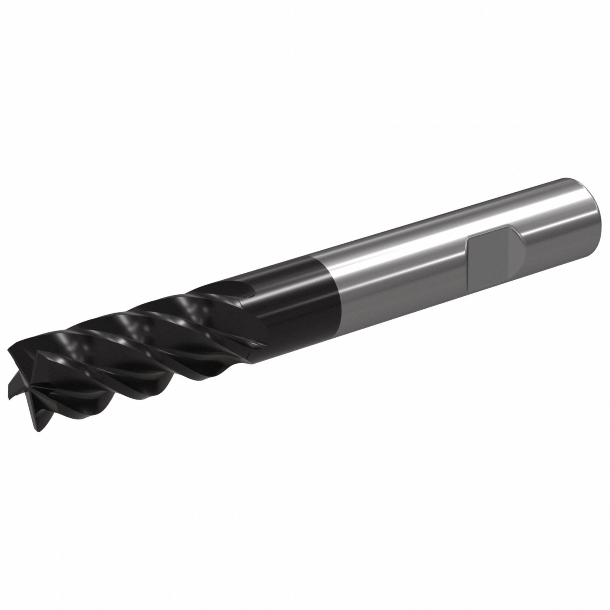 Corner Radius End Mill: Carbide, TiAlN Coated, 5 Flute, 1/2" Mill Dia, 1-1/4" LOC, 0.09" Rad