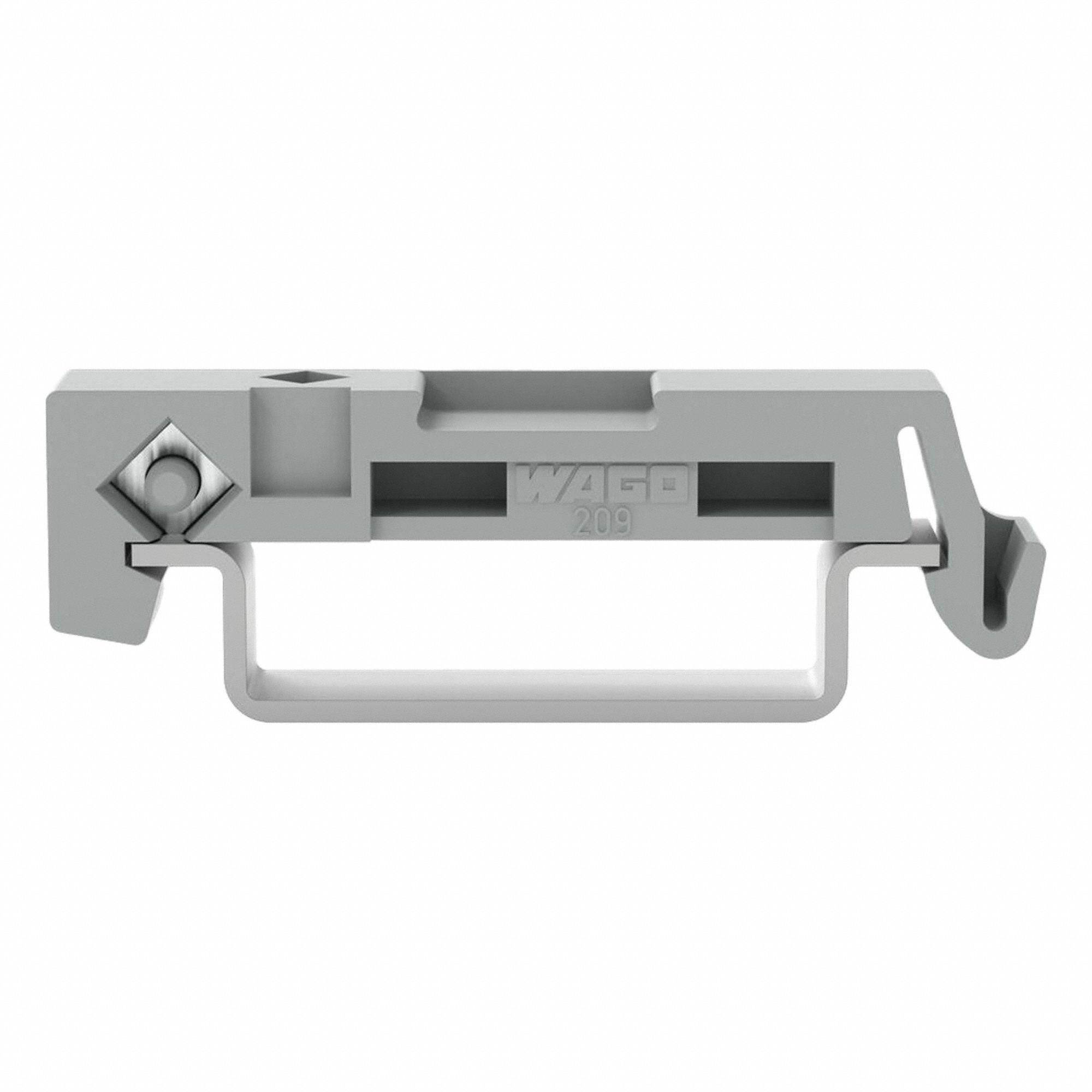 End Barrier: Clip-On Mount, Gray, 35 mm DIN Rail/Male and Female Connectors