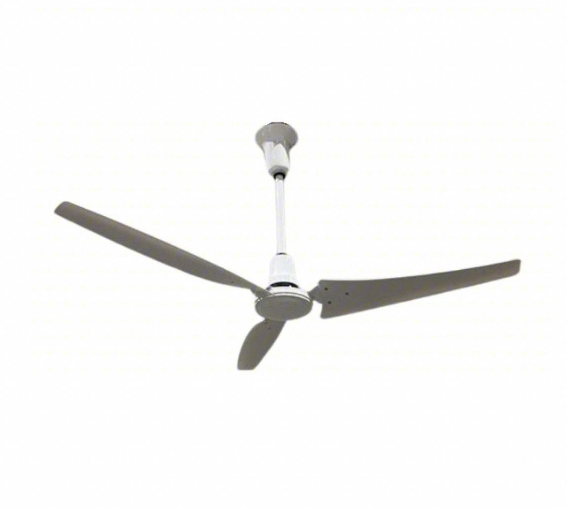 VES-ARTEX Ceiling Fan: 5,344 cfm Airflow, 56 in Blade Dia, Variable Speeds, 120V AC, Single Phase (MPN 102601). Key specifications — Voltage: 120V AC; Light Kit: No; Number of Speeds: Variable; Phase: Single; Current: 0.7 A; Brand: VES-ARTEX.