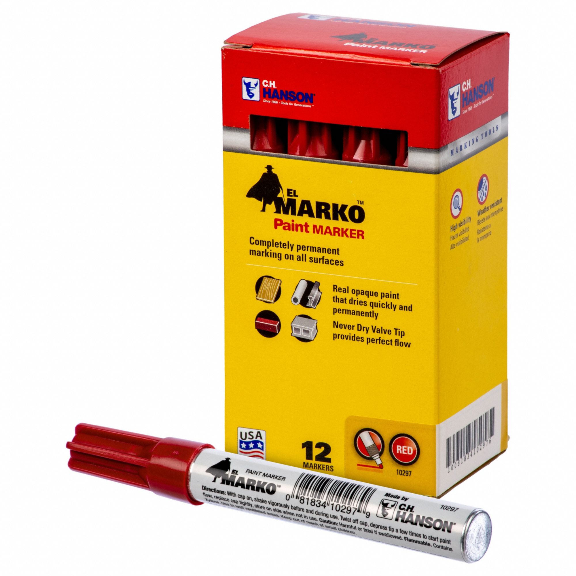 Paint Markers,Red Grainger