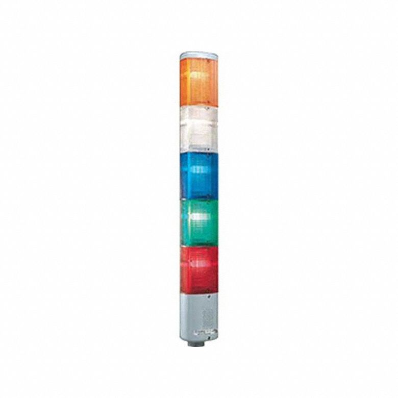 Tower Light Module: Steady, 24V DC, Amber, 3 in Overall Dia, 3 5/8 in Overall Ht