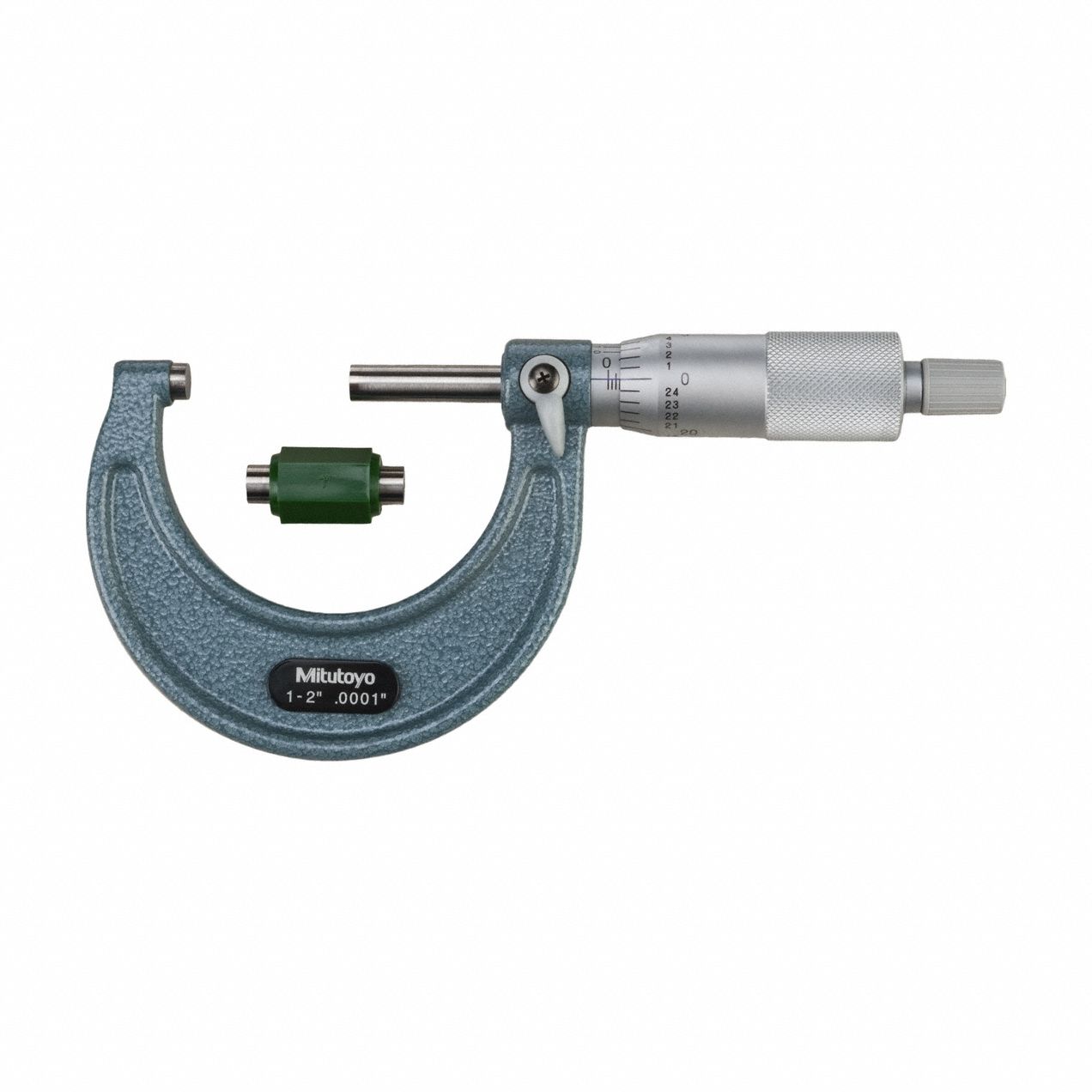 Calibrated Mechanical Micrometer: 1 in to 2 in, Inch, +/-0.0001 in Accuracy