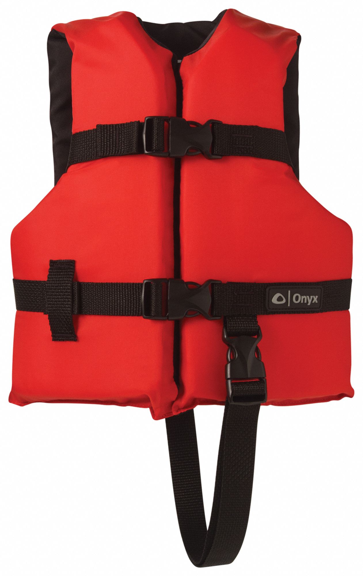 Life Jacket: Foam, Nylon, 15 1/2 lb Buoyancy, Belt/Buckle, Child, Red