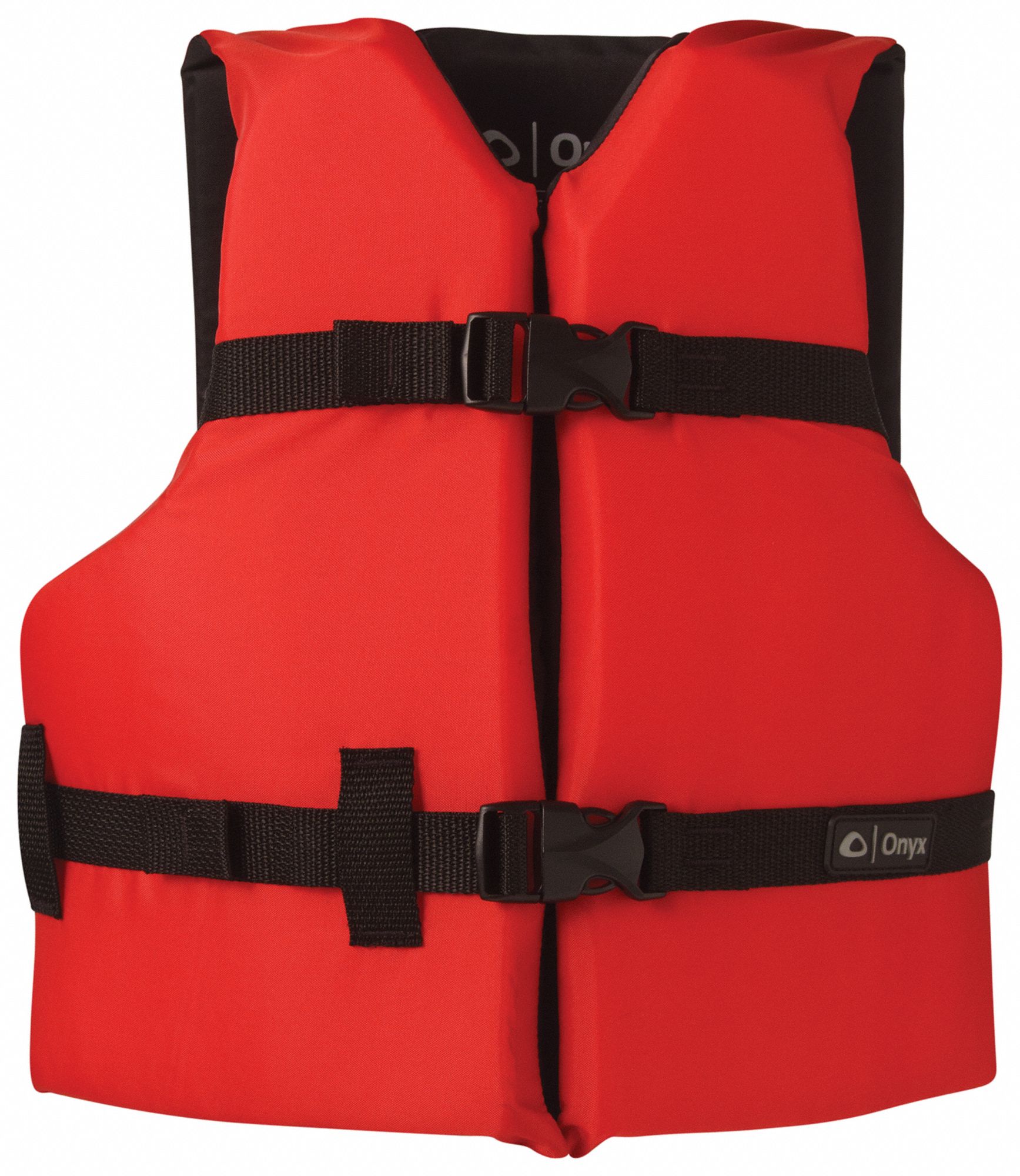Life Jacket: Foam, Nylon, 15 1/2 lb Buoyancy, Belt/Buckle, Youth, Red