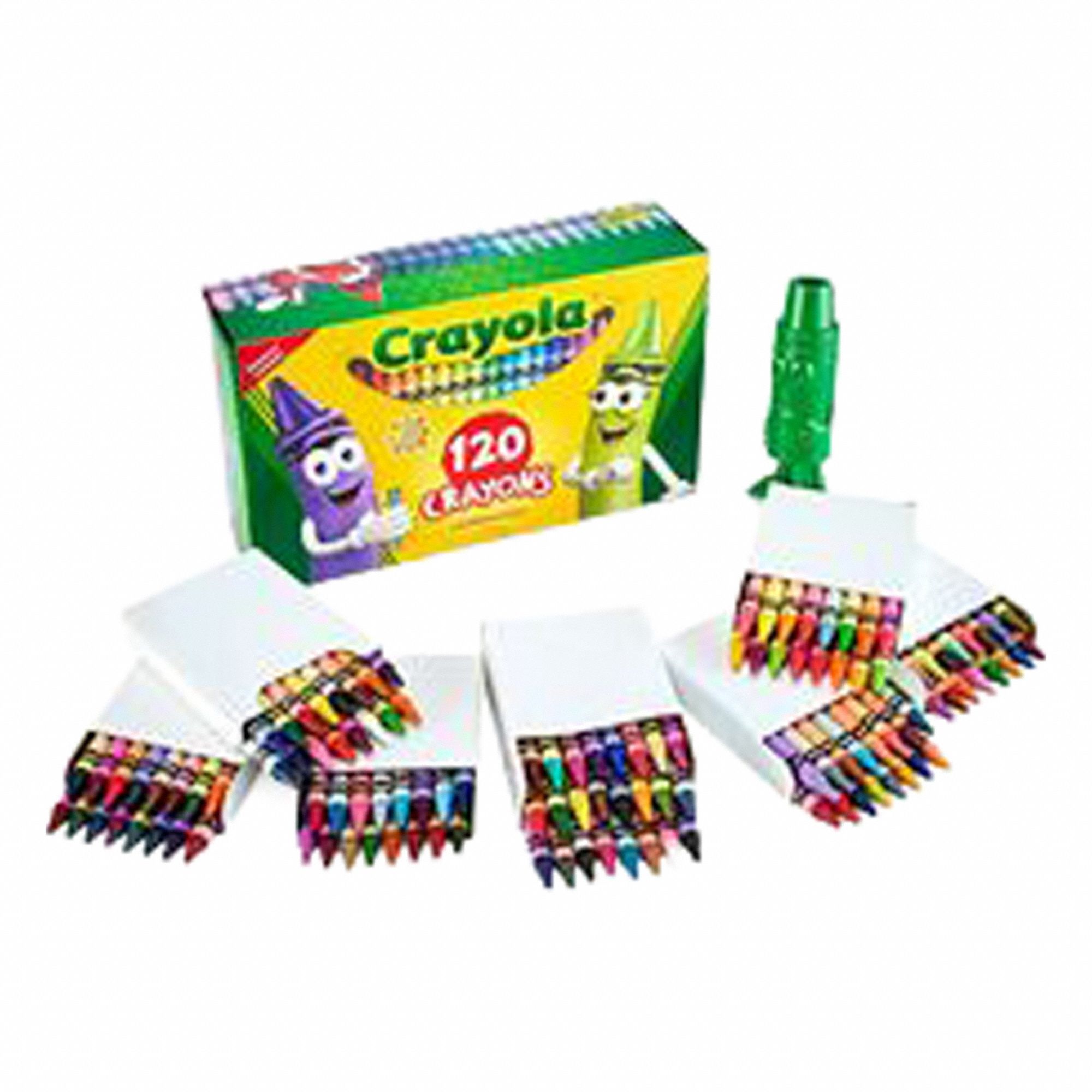 Wax Crayons: 1 Packs per Case, Non-Toxic, Washable, 1/2 in Overall Dia, Assorted, 2 PK