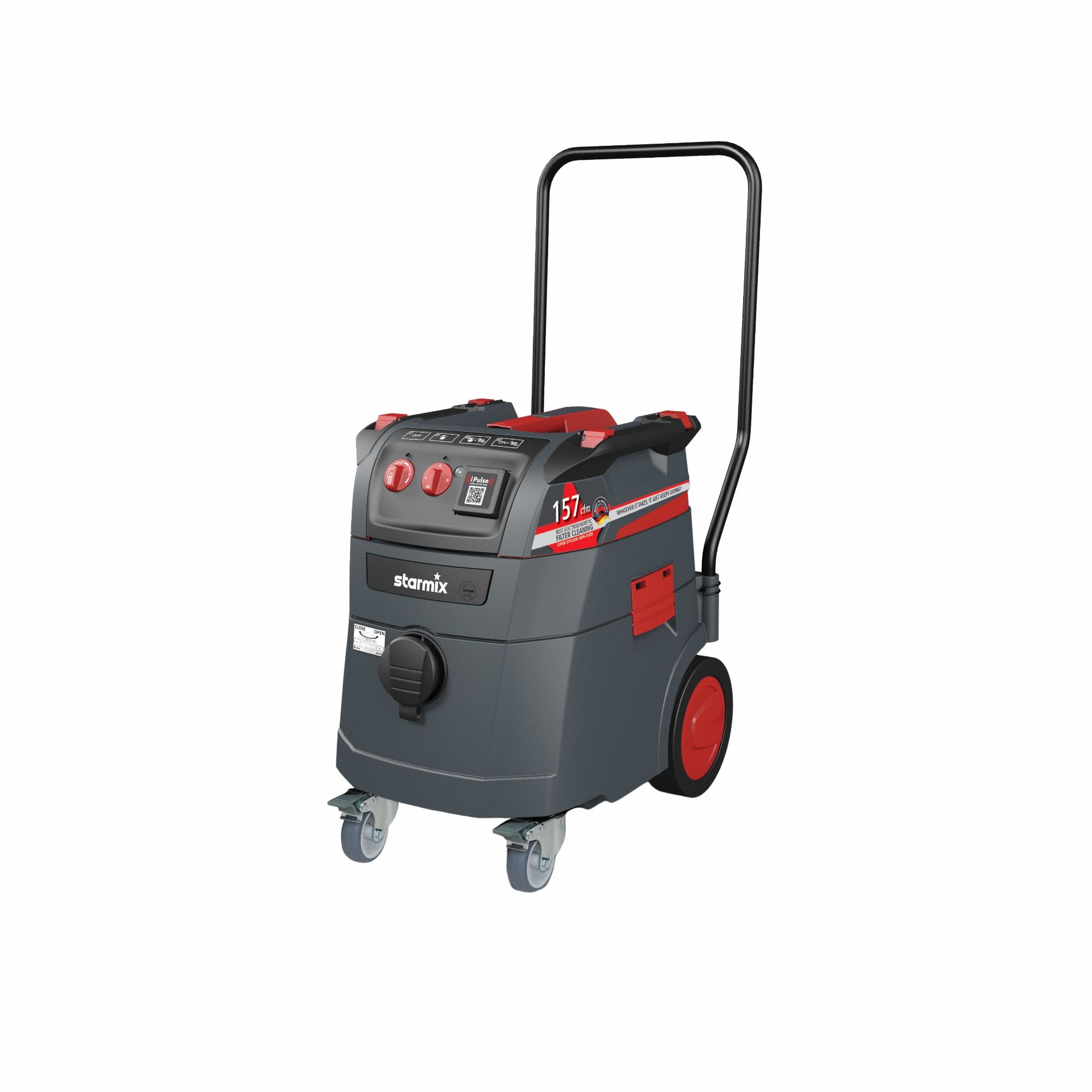 Dust Extractor: HEPA, Dry/Wet, 9 1/5 gal Tank, 157 cfm Air Flow, 1 3/8 in Hose Dia