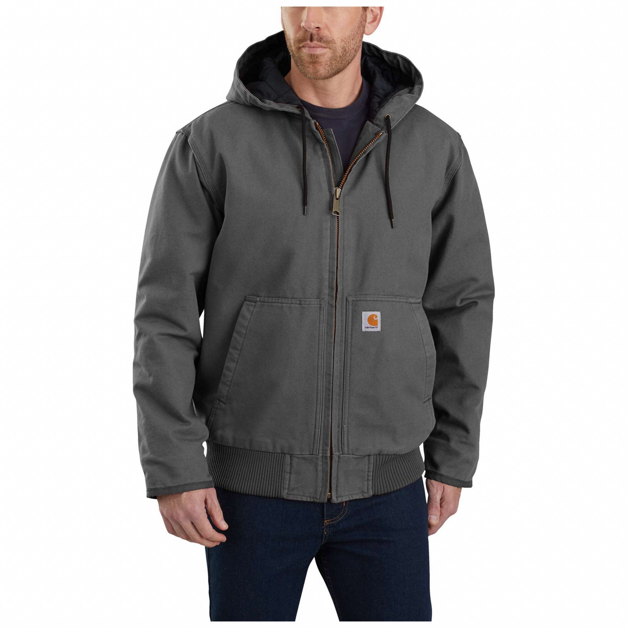 CARHARTT, Jacket, Men's, Hooded Jacket - 795HJ1|104050-GVLMTLL - Grainger