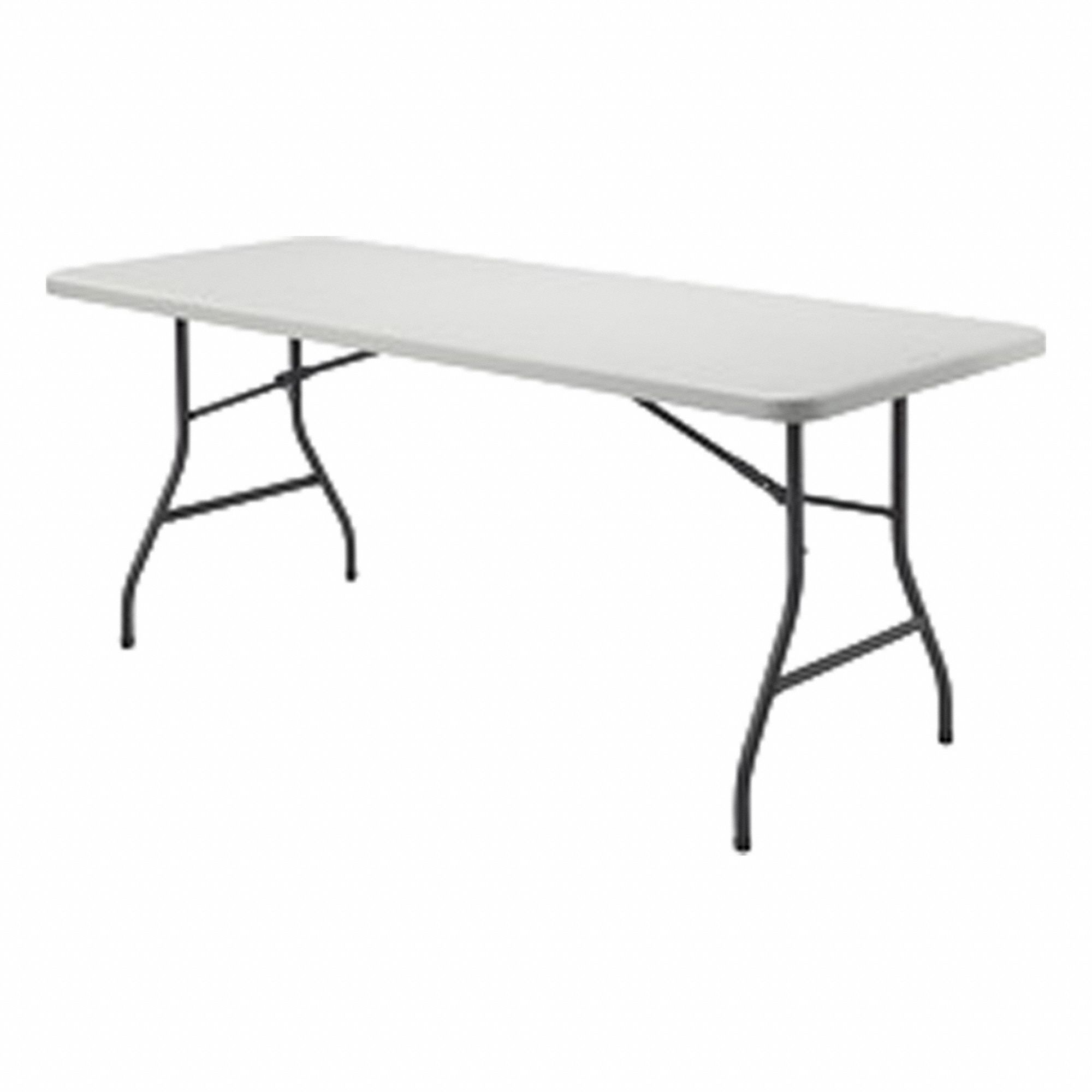 Folding Table Gray Steel 96 W