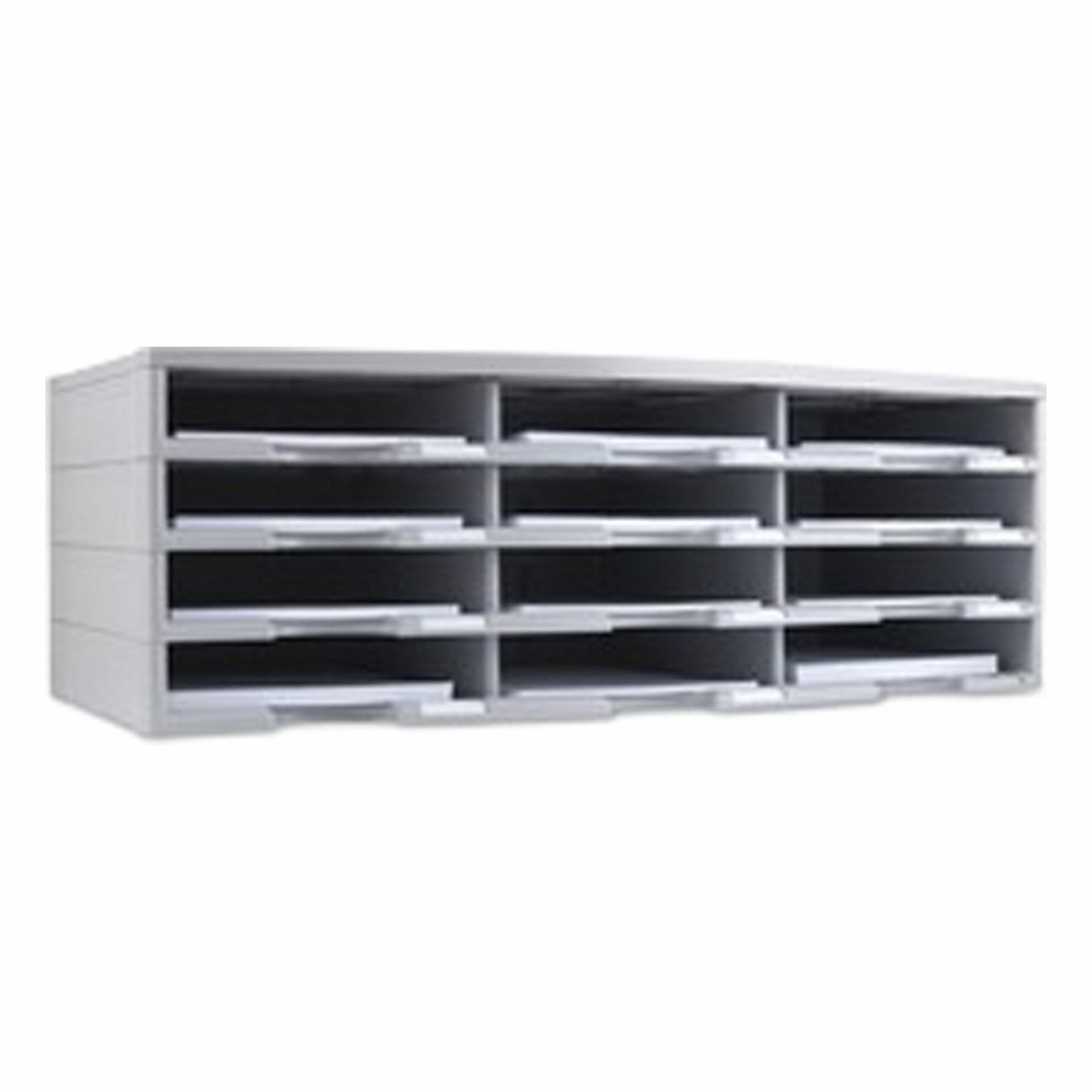 Literature Organizer Gray Plastic