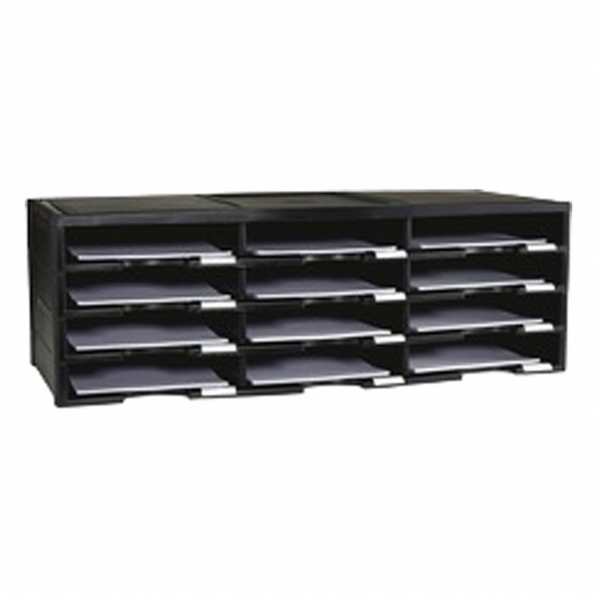 Literature Organizer Black Plastic