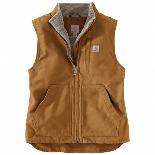 CARHARTT Insulated Vest: XS, 36 in Max Chest Size, 25 in Lg, Insulated for  Cold Conditions, Zipper