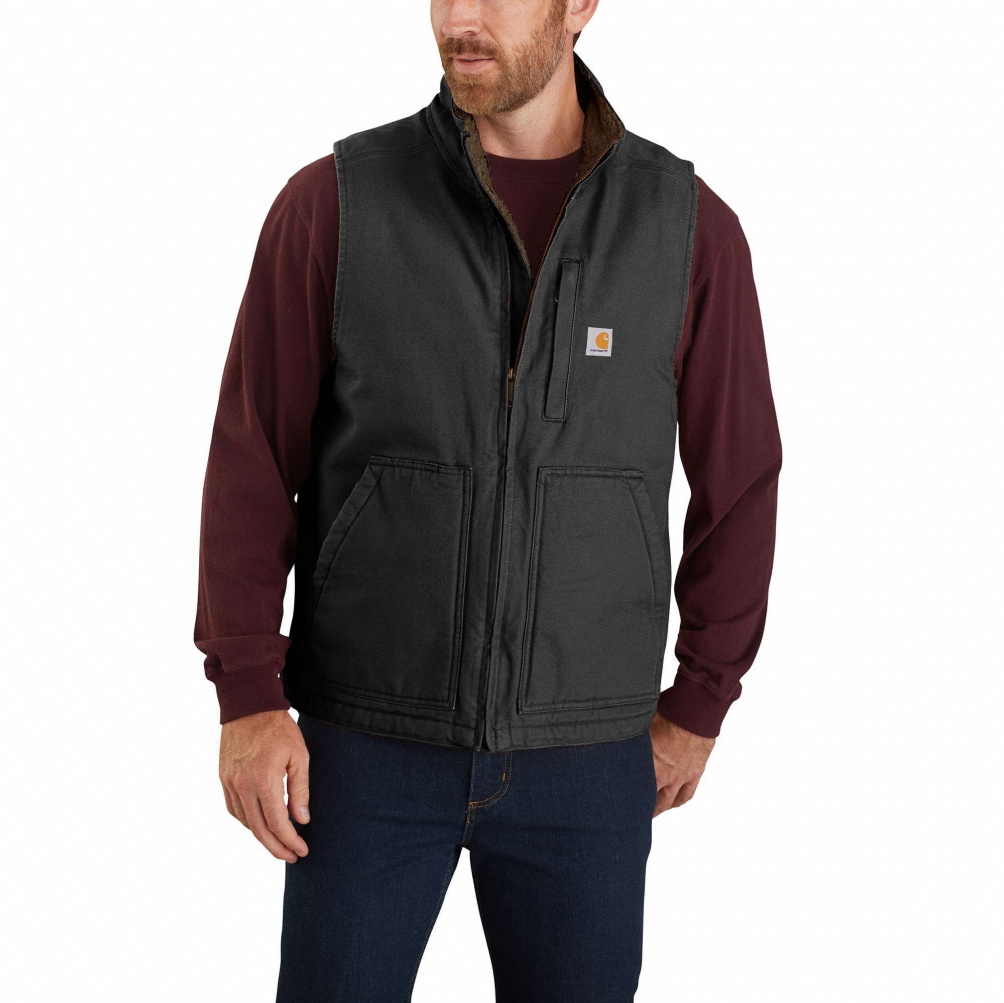 CARHARTT, L, 40 1/2 in Max Chest Size, Mock-Neck Vest - 804A89 