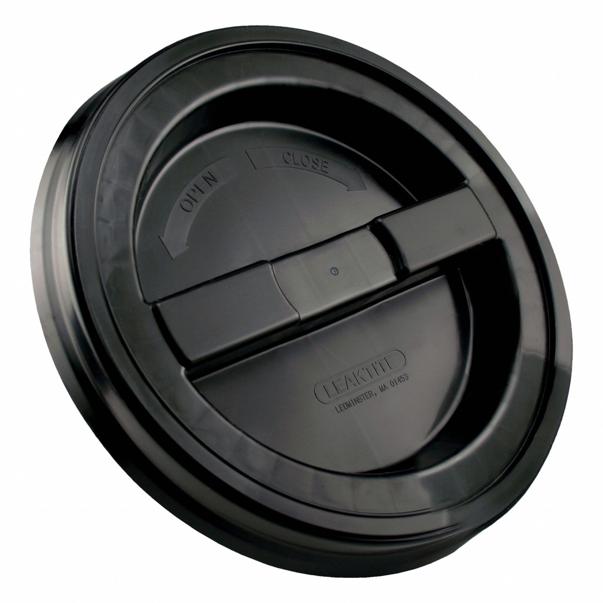 Screw Lid: Screw Top, 12 1/2 in Overall Dia, Black, Plastic, Not NSF Certified