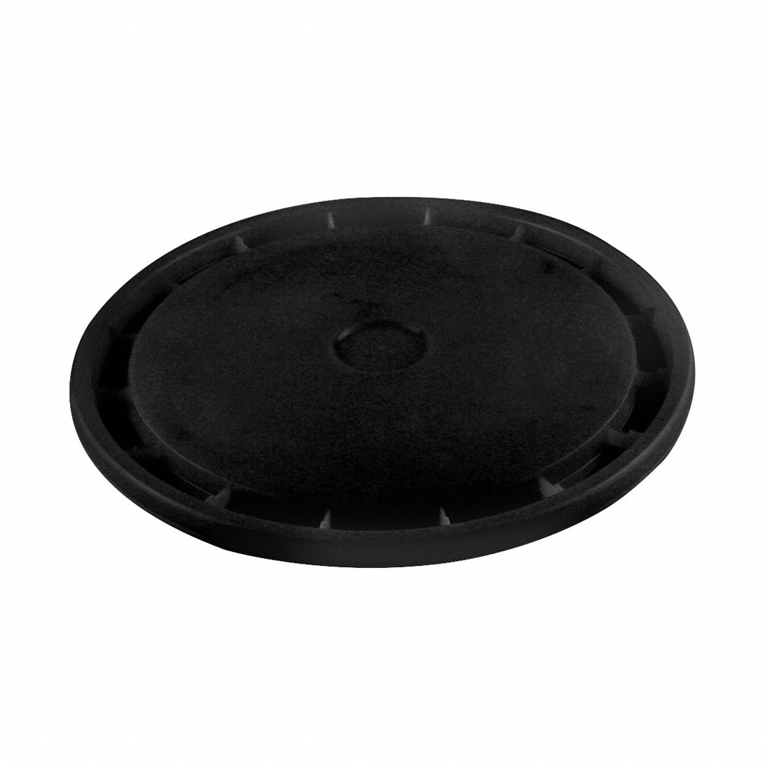 Lid: Snap-On, 12 1/8 in Overall Dia, Black, Plastic, 12 1/8 in Dia. 5/8 in L x 12 1/8 in W
