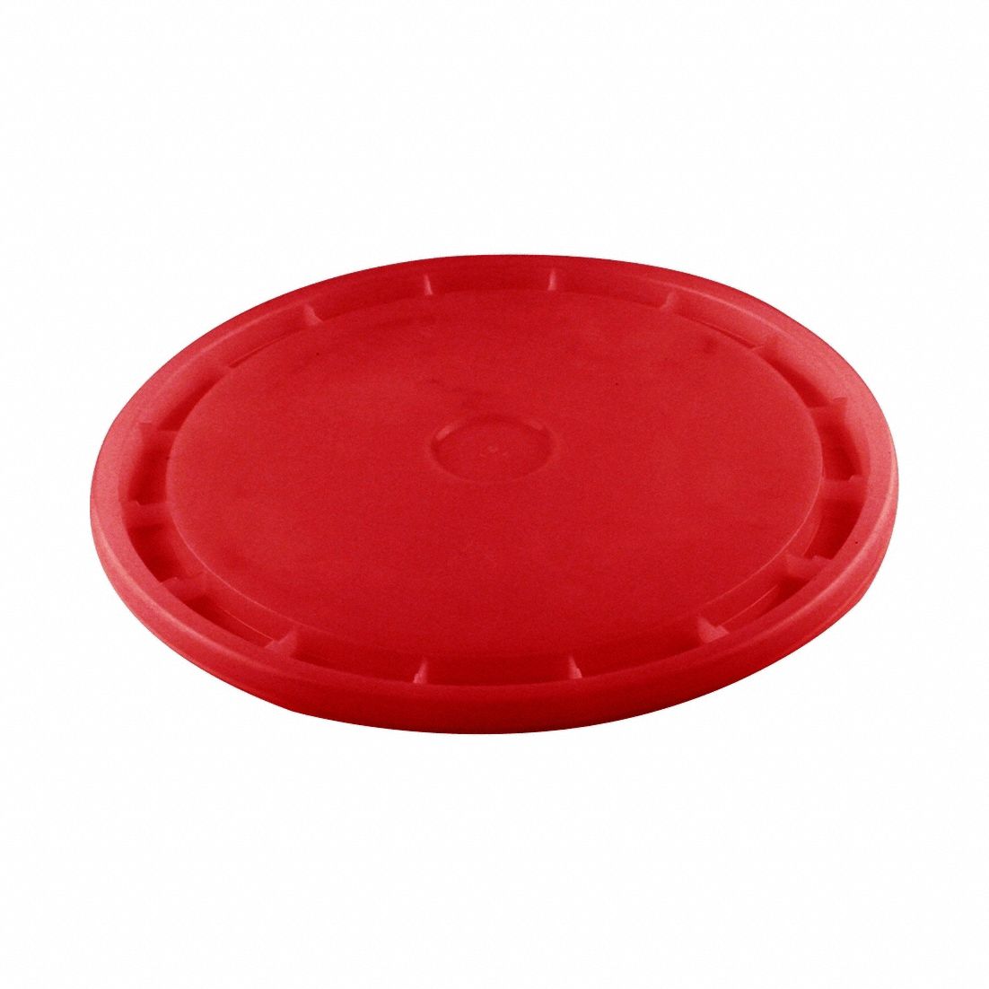 Lid: Snap-On, 12 1/8 in Overall Dia, Red, Plastic, 12 1/8 in Dia. 5/8 in L x 12 1/8 in W