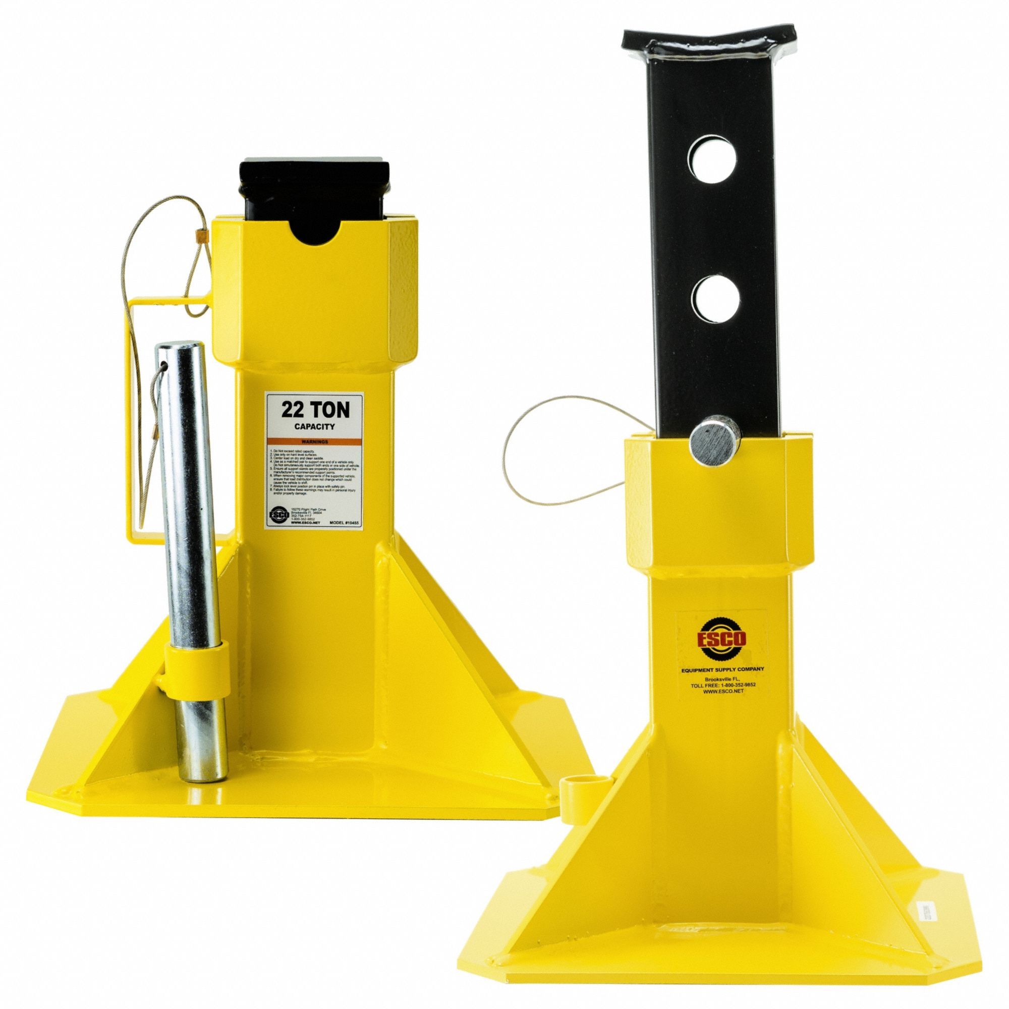 ESCO/EQUIPMENT SUPPLY CO, Manual, 22 ton Load Capacity, Jack Stands