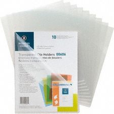 File Jacket Clear Plastic PK12