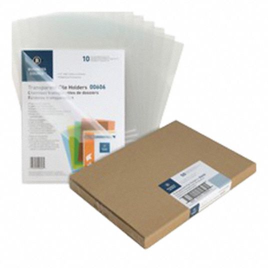 BUSINESS SOURCE, Plastic, 11 in Ht, File Jacket - 410HN9|BSN00606BX ...