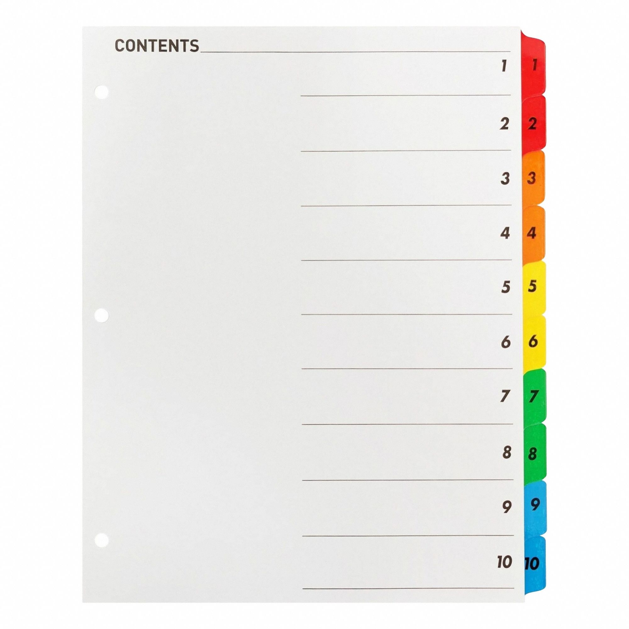Index Tabs Polyethylene Multicolor PK24