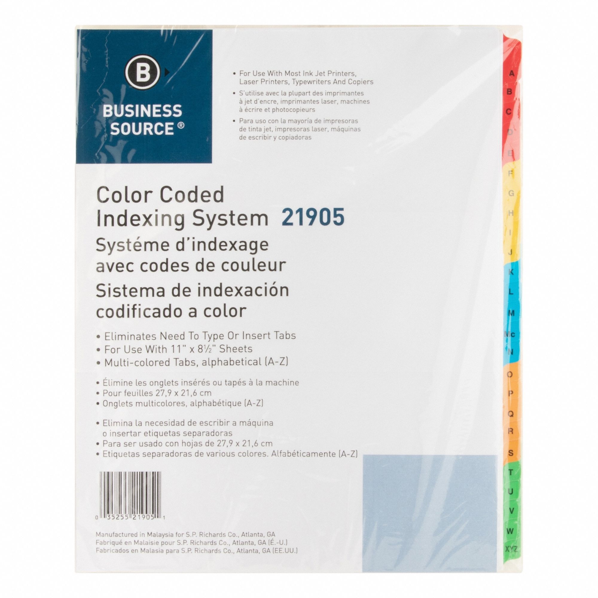 Index Tabs Polyethylene White PK12