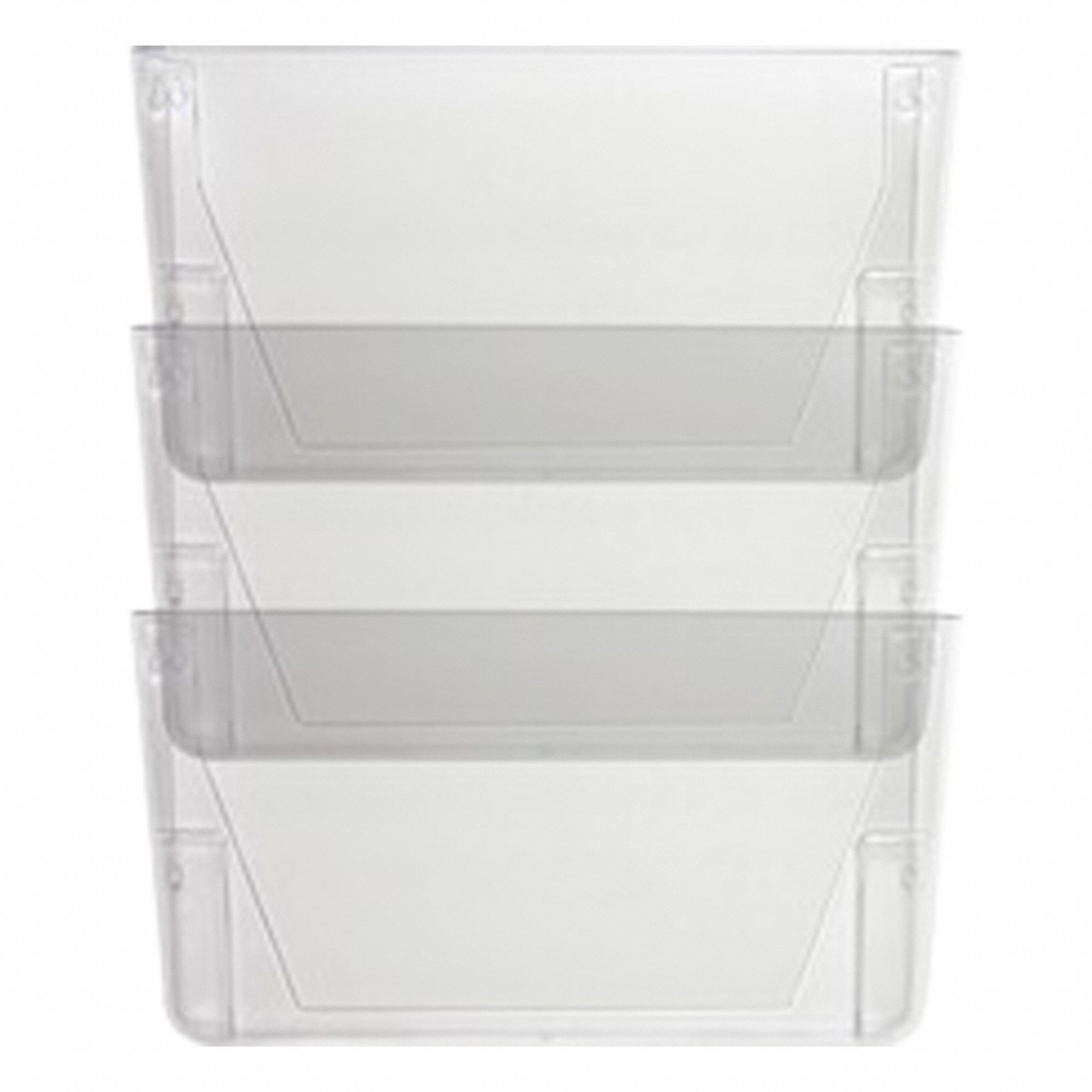 Wall File Clear Plastic PK3