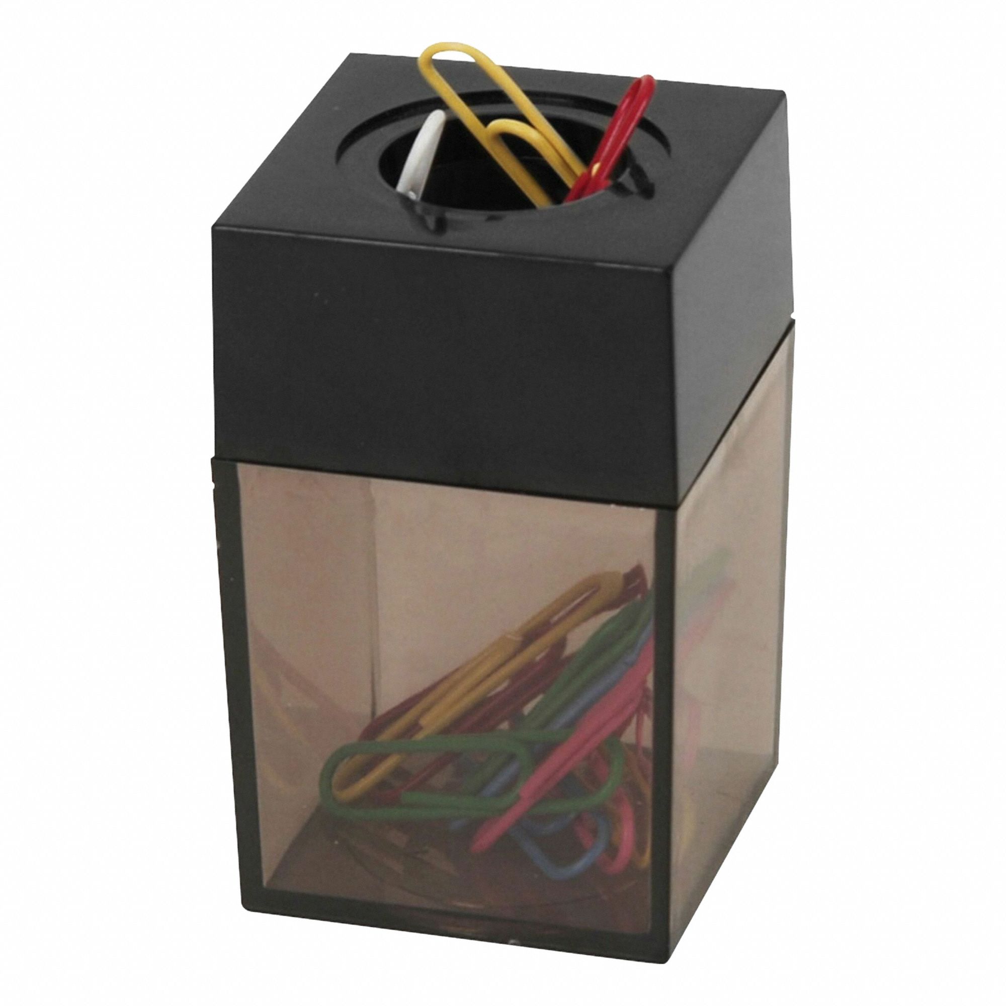 Paper Clip Holder, Gray, Plastic, PK12