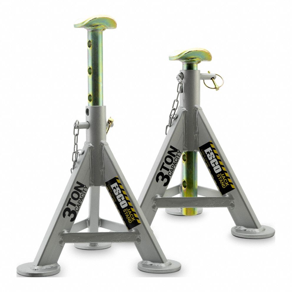 ESCO/EQUIPMENT SUPPLY CO, Manual, 3 ton Load Capacity, Jack Stands
