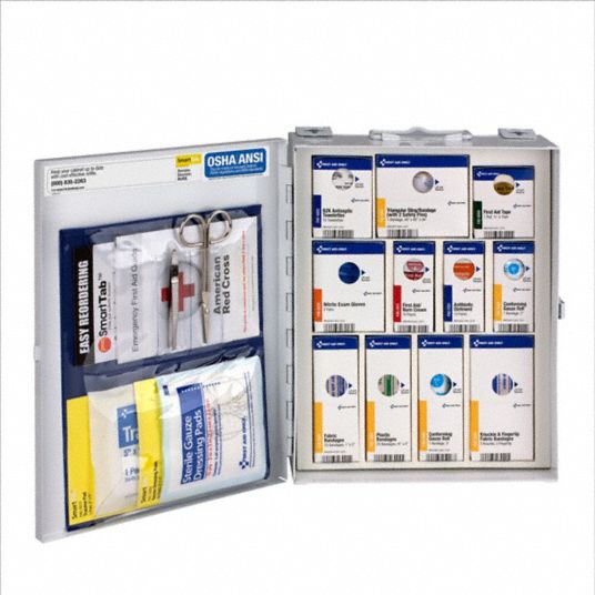 FIRST AID ONLY, 112 Components, ANSI/ISEA Z308.1-2009, First Aid Kit ...