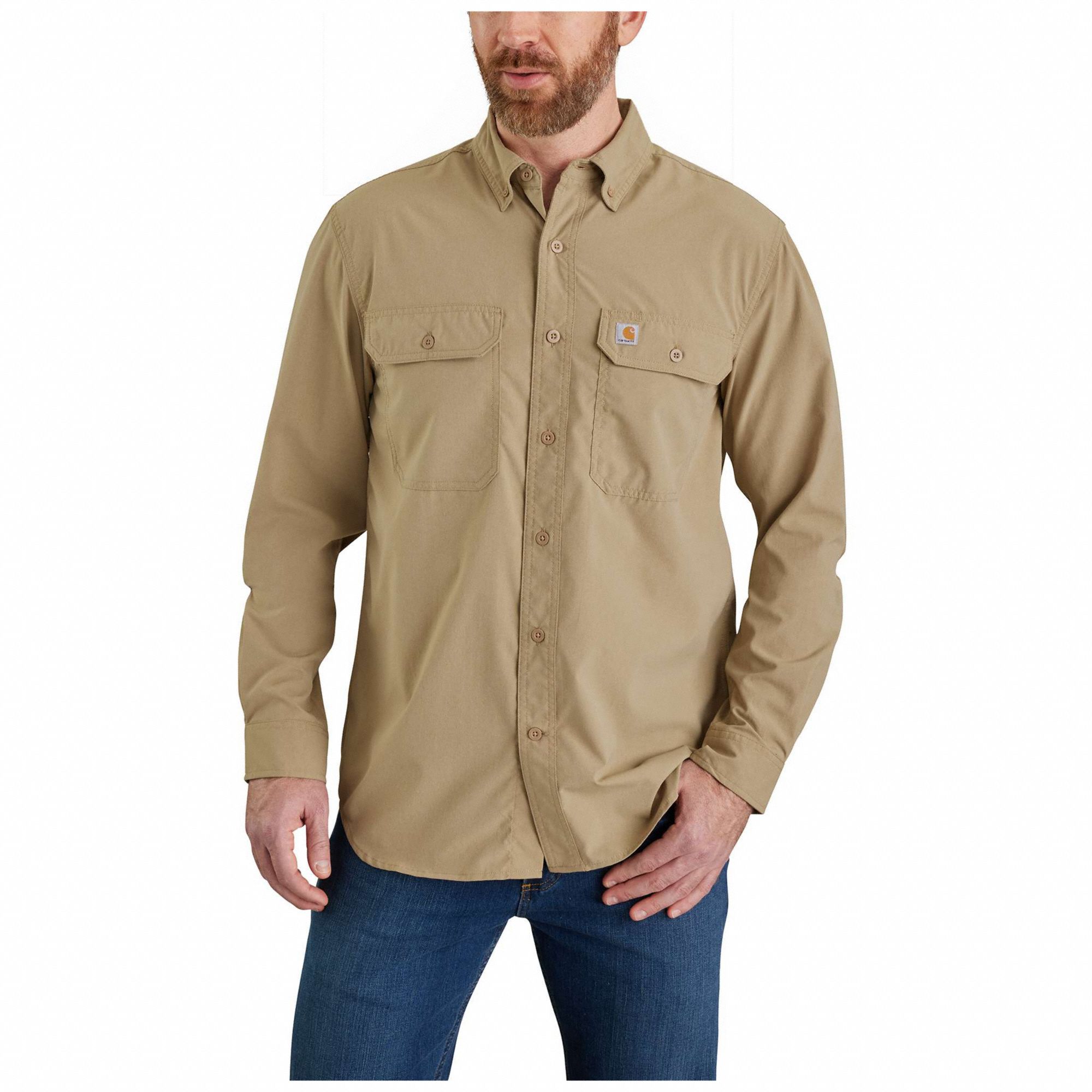 Long Sleeve Lightweight Button Down,M - Grainger