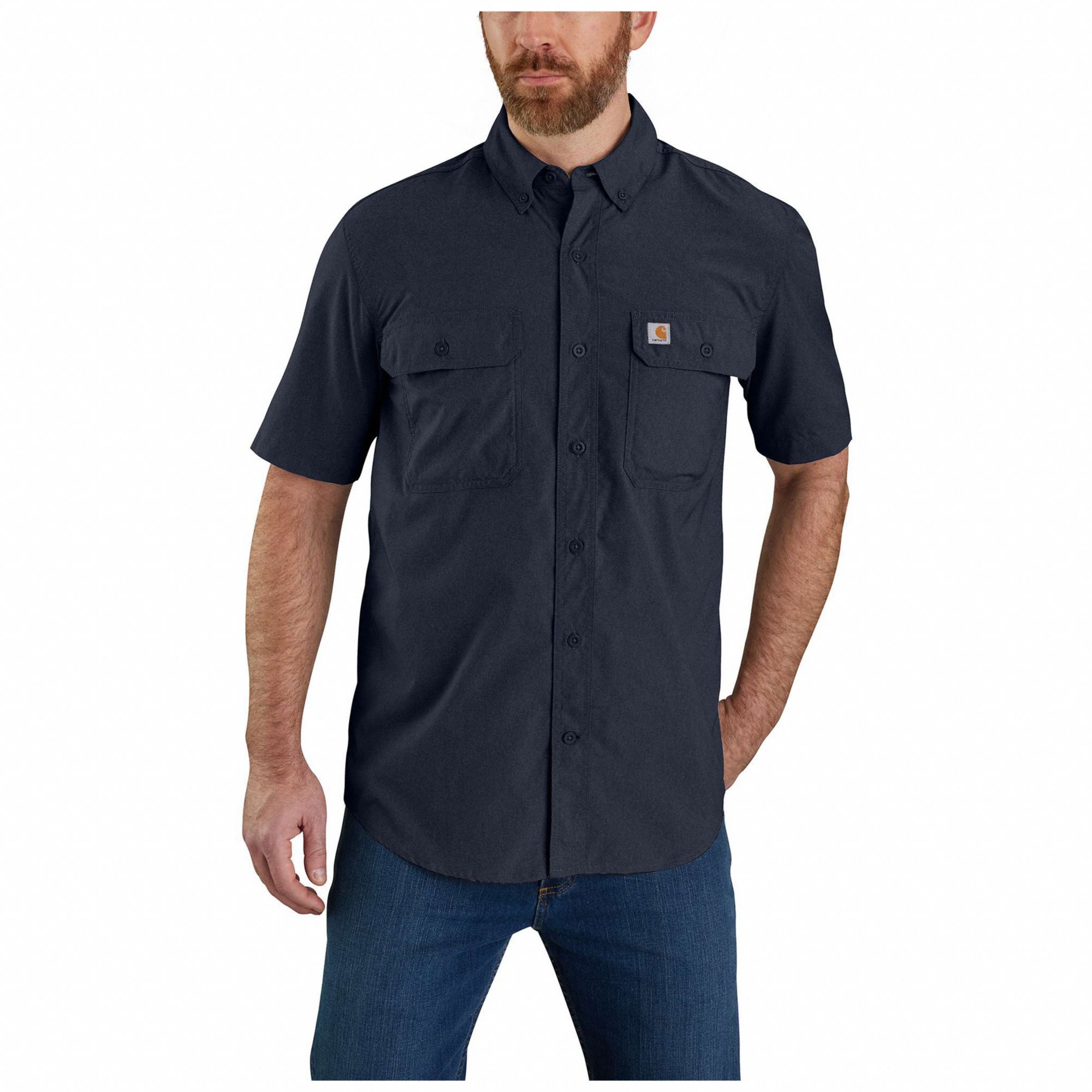 CARHARTT Short Sleeve Button Down - 795JT2|105292-I26MTLL - Grainger