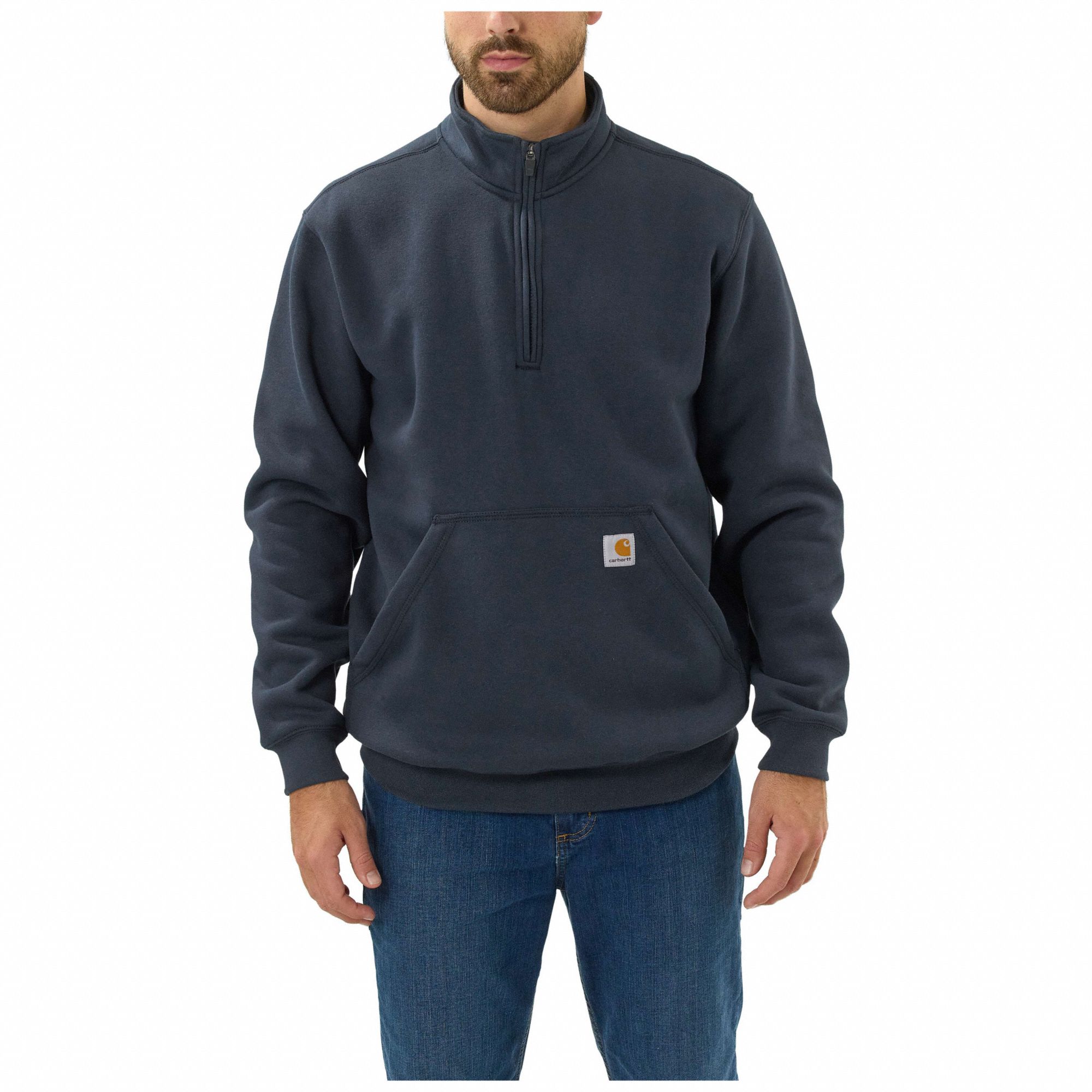 CARHARTT 4XL Regular Mock Neck Quarter Zip Sweatshirt 795JM6