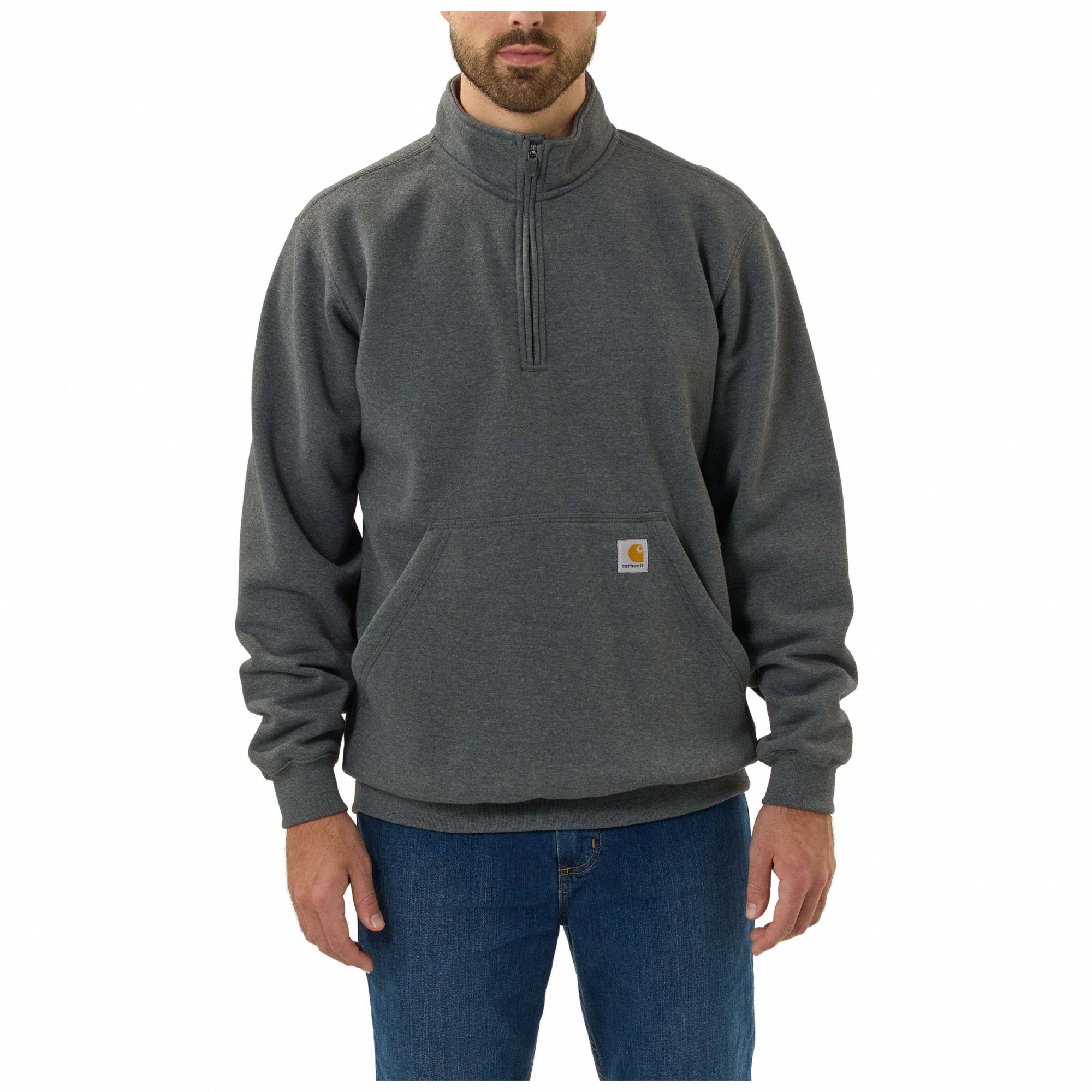 CARHARTT, 4XL, Regular, Mock Neck Quarter Zip Sweatshirt - 795JL5 ...