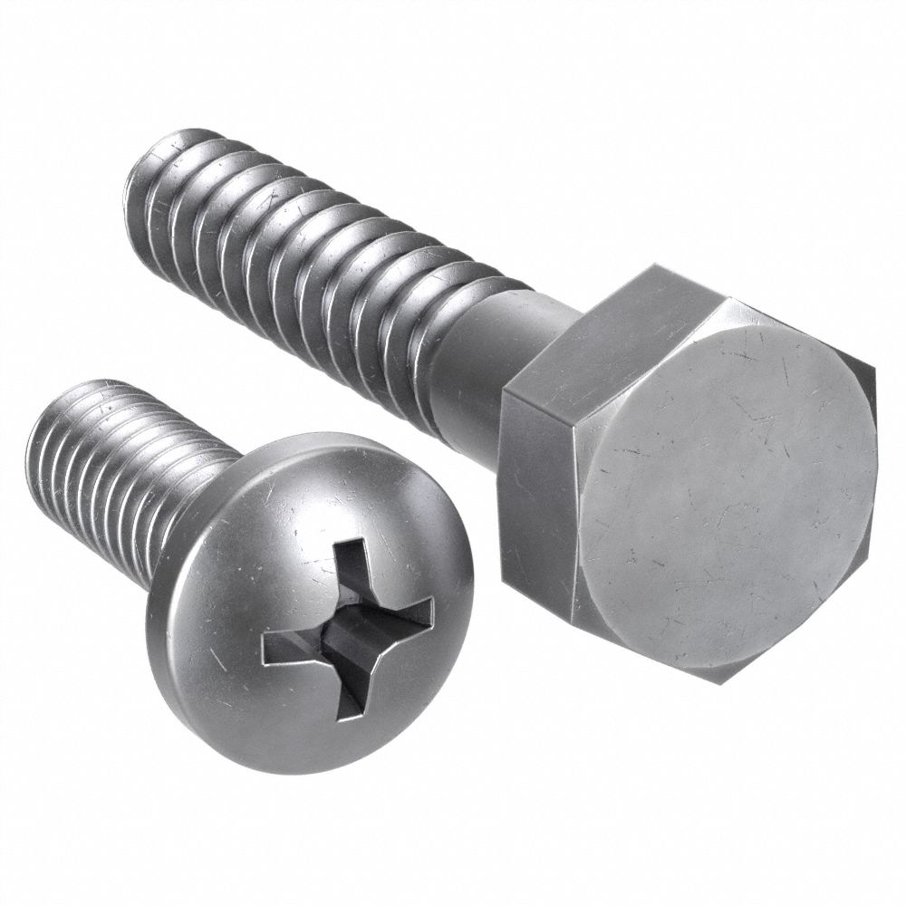 8-32 x 2-12 (14 to 3 Available) Pan Head Machine Screws, Full Thread, Phillips Drive, 304 Stainless Steel 18-8, Pack of 25