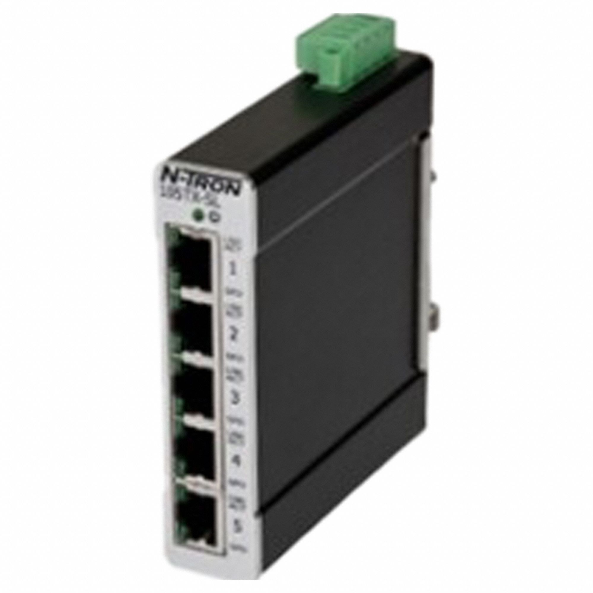 Ethernet Switch: Unmanaged, DIN Rail, 5 Ports, RJ45, 10/100 Base-TX/1 Gbps, IP30