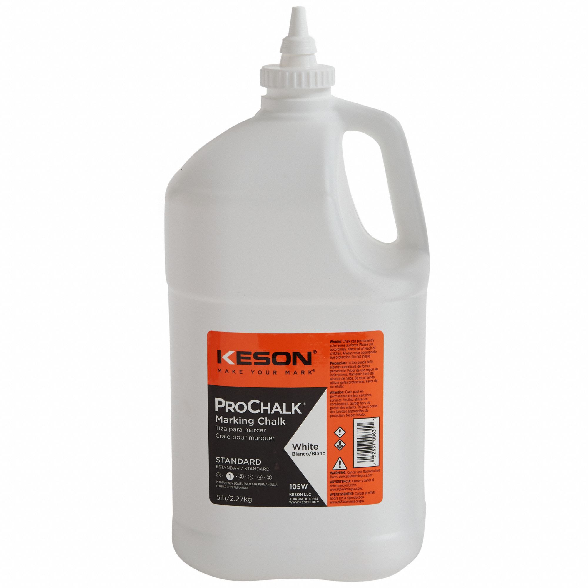KESON 105W Marking Chalk Refill,White,5 Lb PK 10