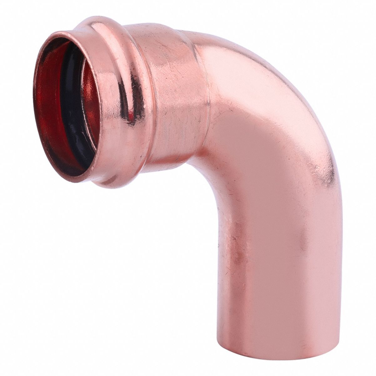 Crimp Elbow Fitting: 90° Elbow, 1 1/2 in CTS x 1 1/2 in CTS size, Press-fit x FTG