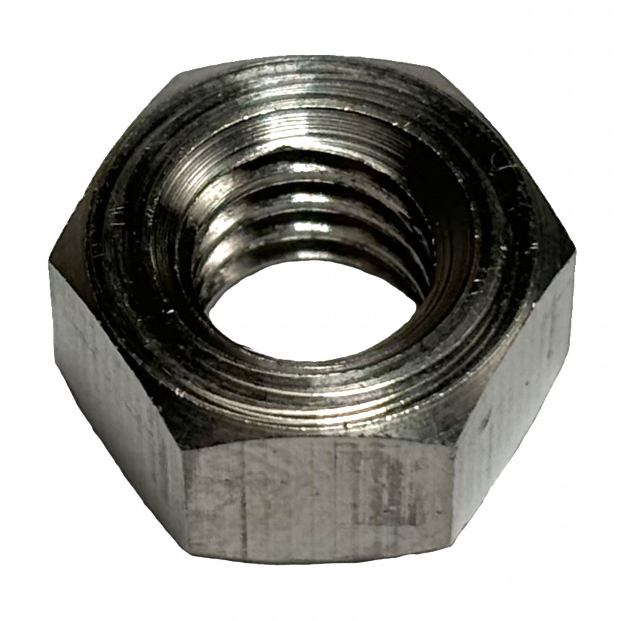 Hex Nut: Std Hex, 5/16"-18 Thread, 1/2 in Hex Wd, 17/64 in Hex Ht, Titanium, Grade 2, Plain, Std