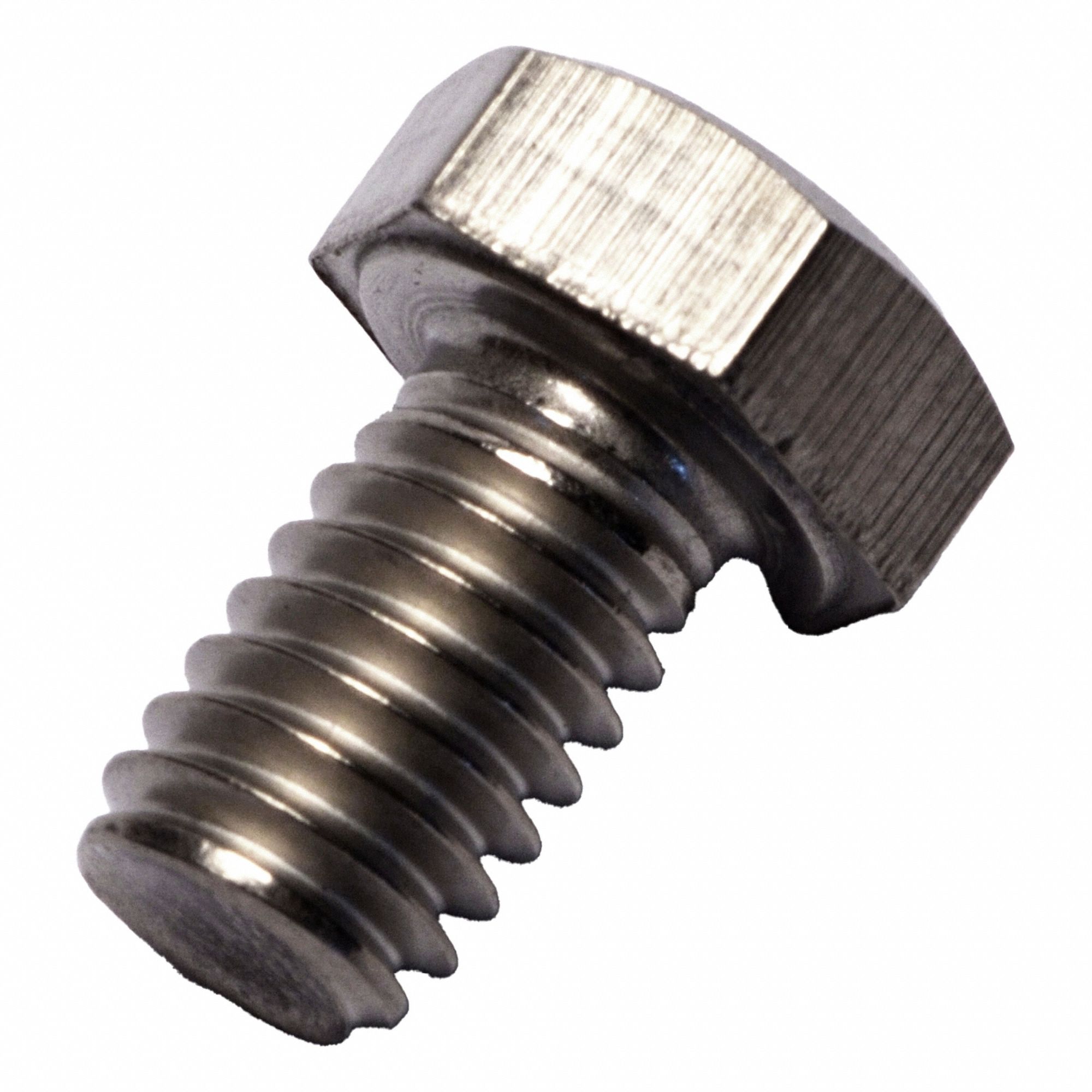 Hex Head Cap Screw: Titanium, Grade 2, Plain, 5/16"-18, UNC, 1/2 in lg, Fully Threaded, Inch