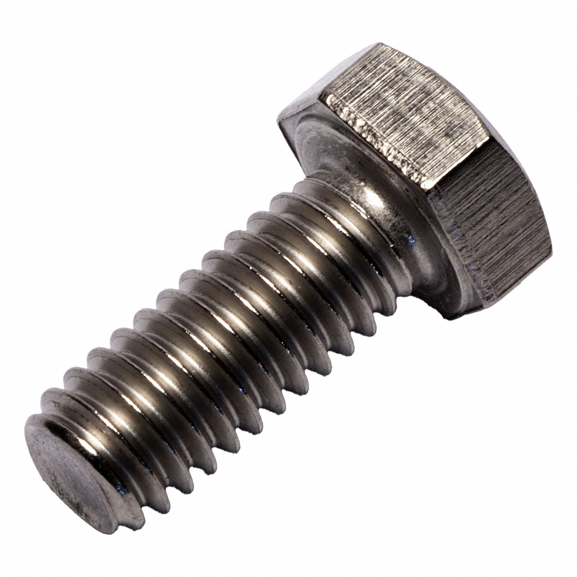 Hex Head Cap Screw: Titanium, Grade 2, Plain, 5/16"-18, UNC, 3/4 in lg, Fully Threaded, Inch