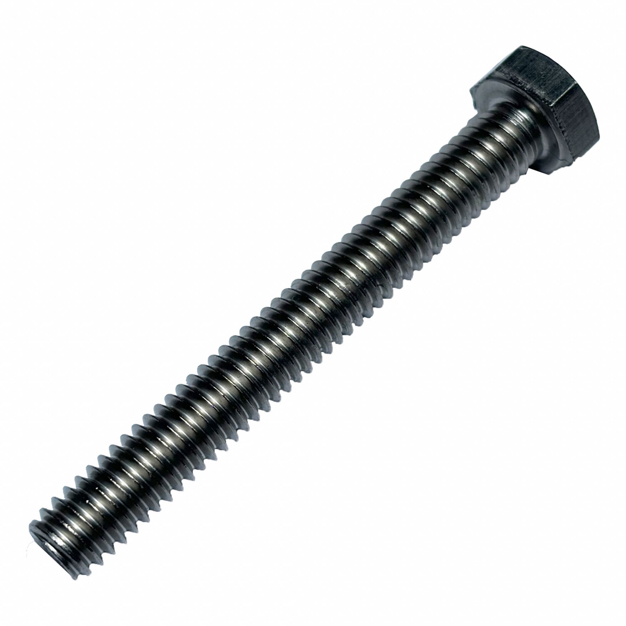 Hex Head Cap Screw: Titanium, Grade 2, Plain, 5/16"-18, UNC, 2 1/2 in lg, Fully Threaded, Inch