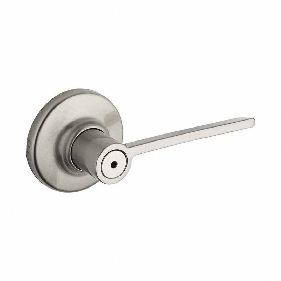 Door Lever Lockset: Privacy Lever Locksets, Nickel, ADA Compliant