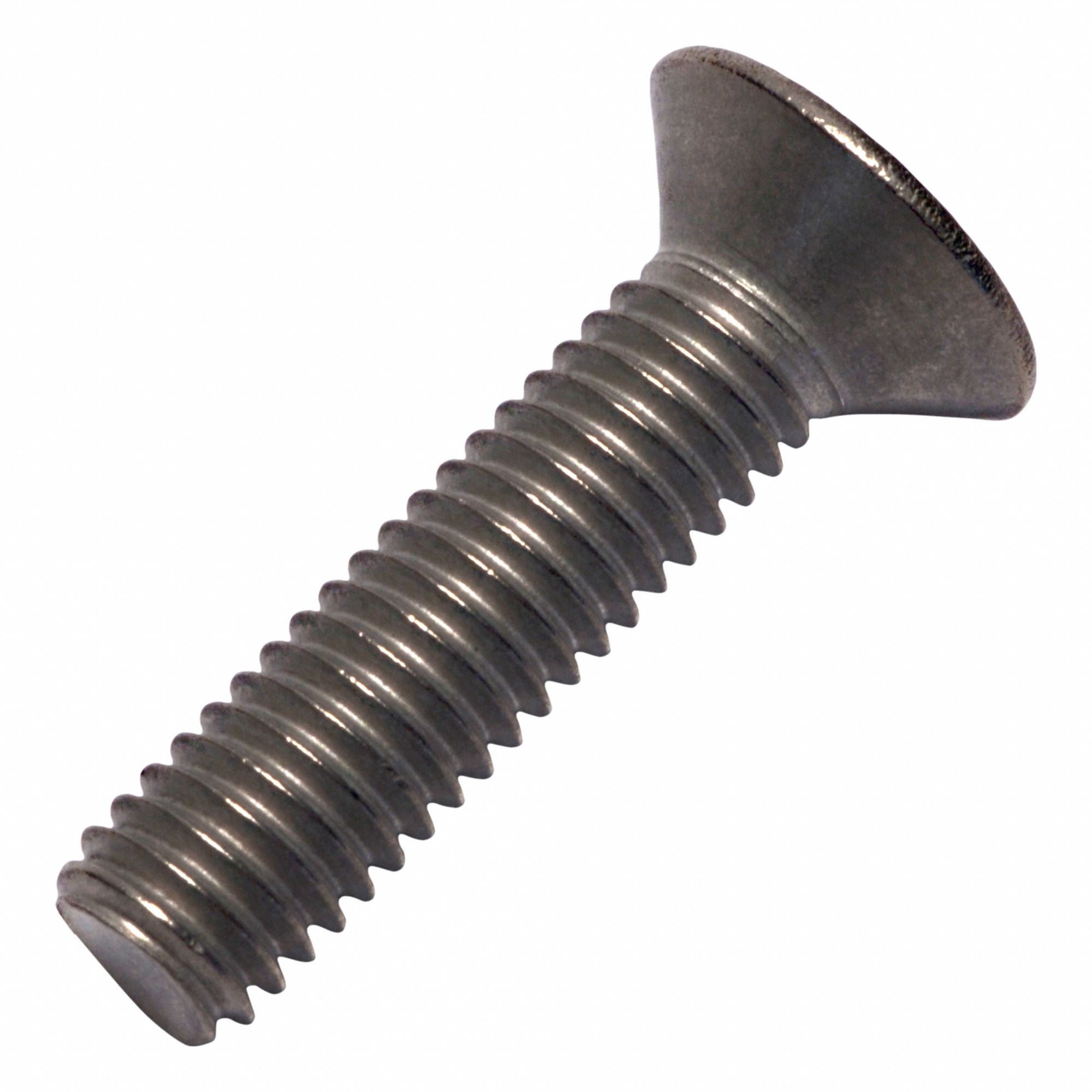 Machine Screw: M6x1.00 Thread Size, 25 mm Lg, Grade 2, Titanium, Plain, Flat, Phillips