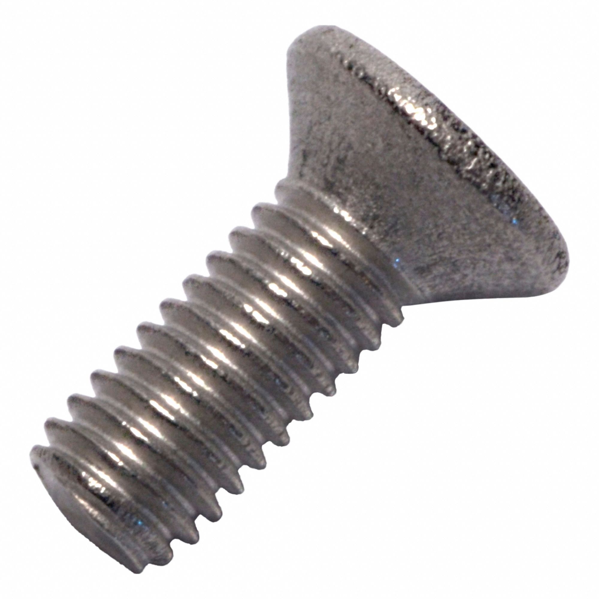 Machine Screw: M3x0.50 Thread Size, 8 mm Lg, Grade 2, Titanium, Plain, Flat, Phillips, Machine Screw