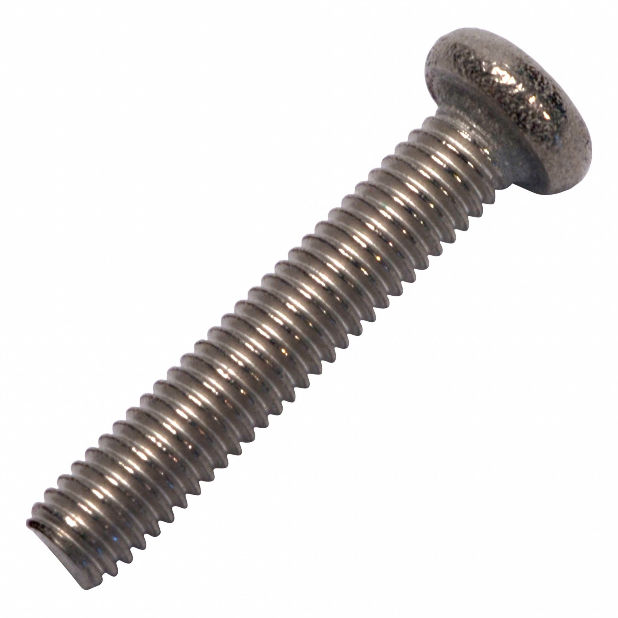 Machine Screw: M3x0.50 Thread Size, 16 mm Lg, Grade 2, Titanium, Plain, Pan, Phillips, Machine Screw