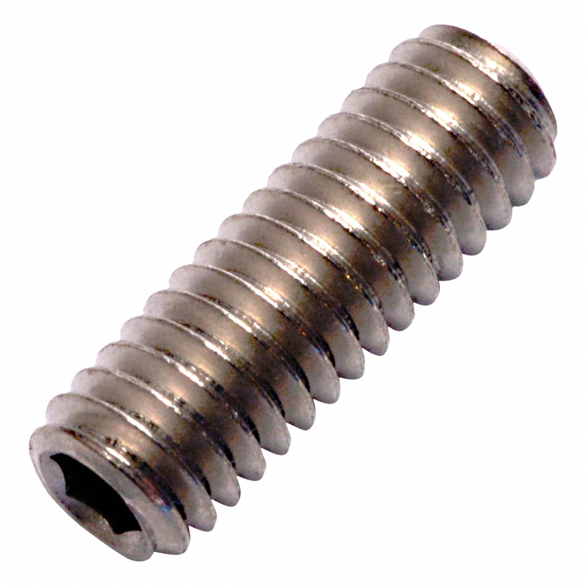Socket Set Screw: M4x0.7 Thread Size, 12 mm Overall Lg, Cup pt, Titanium, Plain, Socket