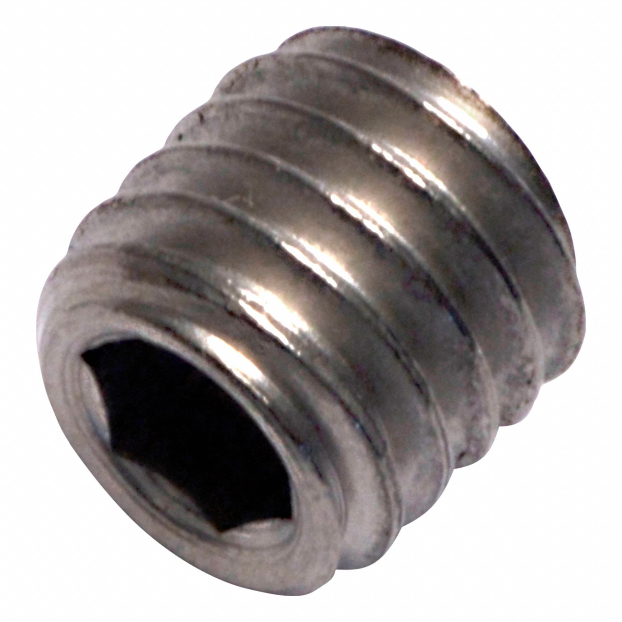Socket Set Screw: M5x0.8 Thread Size, 5 mm Overall Lg, Cup pt, Titanium, Plain, Socket