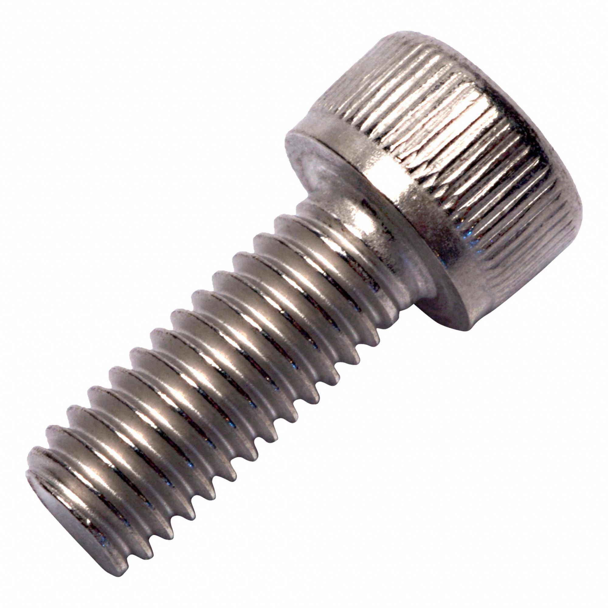 Socket Head Cap Screw: M6x1.00 Thread Size, 15 mm Lg, Std, Plain, Titanium, Grade 2, 6 mm Head Ht