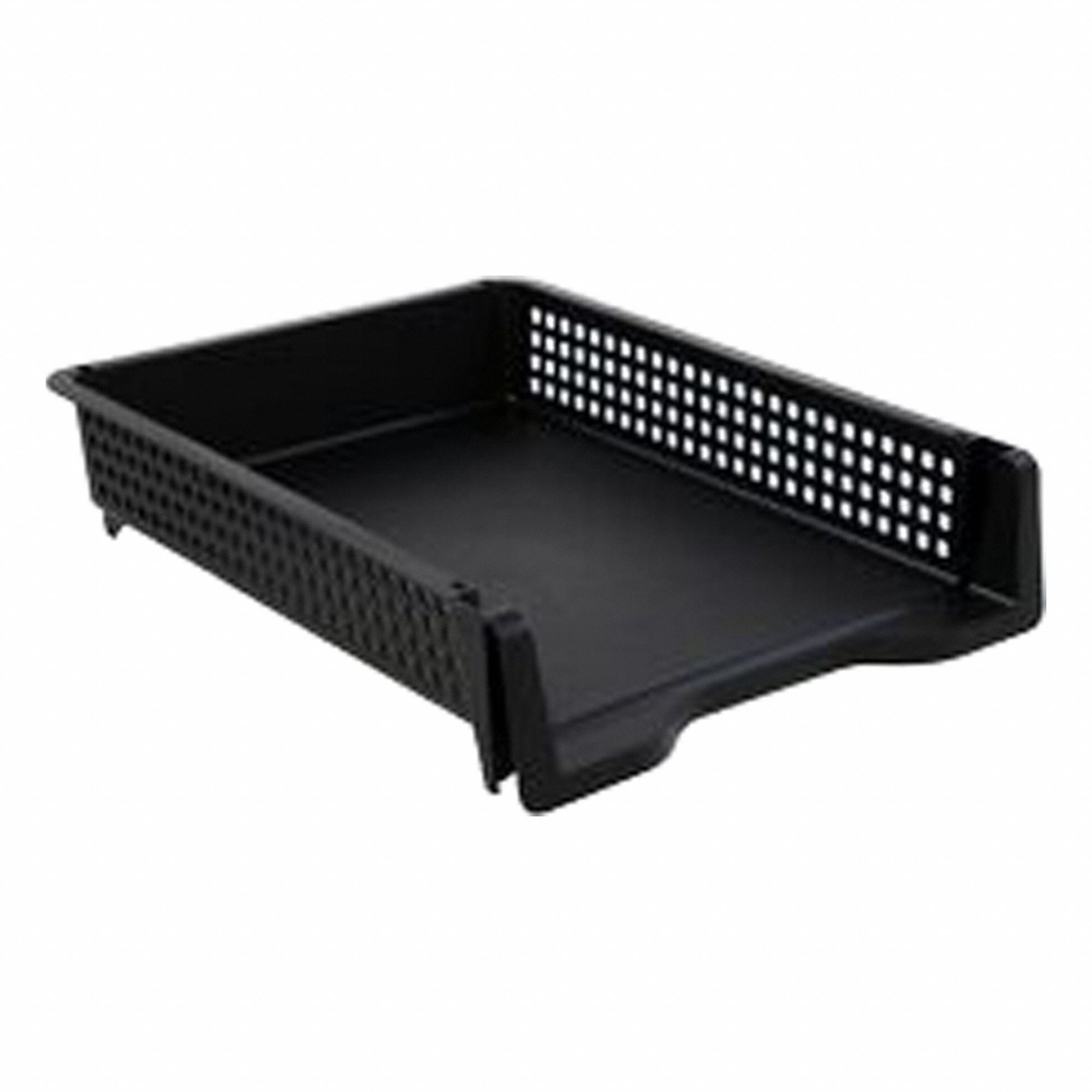 Desk Tray Black Plastic